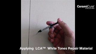 Tile Repair WIth CeramiCure LCA™ White Tones [upl. by Nnylorac]