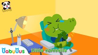 Little Crocodile Keeps Eating Candy All Day Long  Brush Teeth Song  Kids Good Habits  BabyBus [upl. by Nickolai]