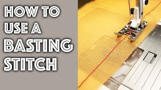 How To Use a Basting Stitch and how to Gather with a basting stitch  Sew Anastasia [upl. by Ecirtnuahs]