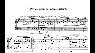 Ravel  Pavane pour une infante défunte piano score [upl. by Haneekas599]