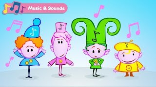 Learn Musical Instruments for Kids with The Notekins  Early Learning Videos with Music for Babies [upl. by Schumer]