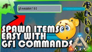 How To Spawn Items EASY GFI CommandsCodesNew Admin Commands Ark Survival Evolved xboxps4pc [upl. by Wyatan559]