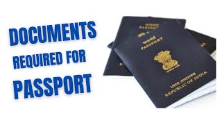 Documents Required for Passport  passport banwane ke liye kaun se documents chahiye [upl. by Ahsatniuq]