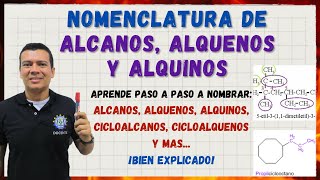 🏅COMO NOMBRAR NOMENCLATURA DE ALCANOS ALQUENOS ALQUINOS CICLOALCANOS CICLOALQUENOS DIENOS [upl. by Godric]