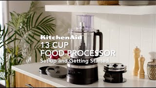 KitchenAid® 13Cup Food Processor with Dicing Kit Getting Started [upl. by Bathulda650]