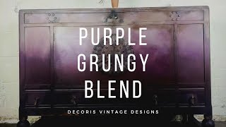 Achieve a Purple Grungy Blend Makeover with Patina Paints amp Black Wax  Furniture Painting Tutorial [upl. by Edythe]