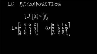 Decomposing a Square Matrix into a Lower and Upper Triangle Matrix LU Decomposition [upl. by Dominus860]