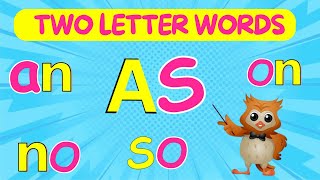 Two Letter words  2 Letter word with phonic sound  Phonics for kids  Learn to Read [upl. by Uriah]