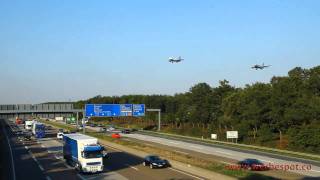 Frankfurter Flughafen  Sensationeller Landeanflug von 6 Flugzeugen [upl. by Ahsital379]