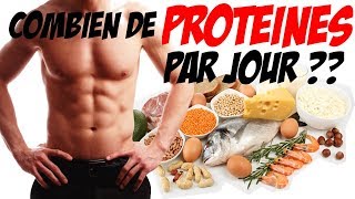 Nutrition Combien de PROTÉINES par jour pour prendre du MUSCLE  🤔 [upl. by Tterej]