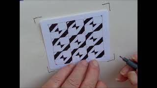 How to draw pattern Houndstooth [upl. by Ellon]