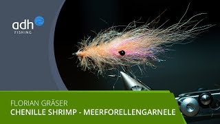 adhfishing TV  Bindevideo Chenille Shrimp Meerforellenfliege mit Florian Gräser [upl. by Warder]