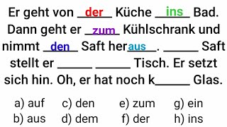 Verben Adjektive Adjektivdeklination Übungen Prüfung Deutsch lernen A1A2 B1B2 Grammatik Ba [upl. by Hooge]