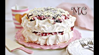 TORT Bezowy z Czarną Porzeczką PAVLOVA – PRZEPIS  Mała Cukierenka [upl. by Nelleus]