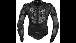 Review HEROBIKER Motorcycle Full Body Armor Jacket spine chest protection [upl. by Ennayk444]