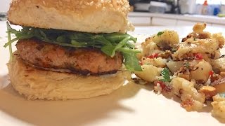 Blue Apron Smoky Pork Burgers  Cooking amp Review [upl. by Elbart]