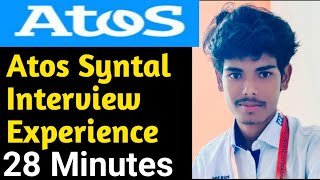 My Atos Syntal Interview ExperienceAtos Syntal Interview Experience in TeluguAtos Syntal Interview [upl. by Havard]