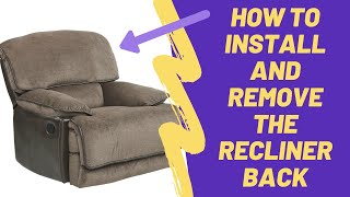 How To Repair Your Recliner Removing and Replacing Your Recliner Back [upl. by Wivestad410]