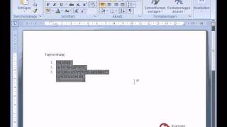 Microsoft Word Tutorial Deutsch Nummerierung [upl. by Onitram]