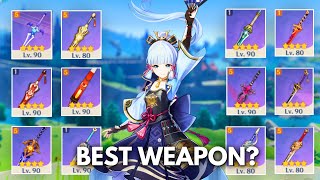 15 Weapons on Ayaka Comparison Best Weapon for F2P Ayaka Genshin Impact [upl. by Llecrup914]