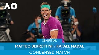 Matteo Berrettini v Rafael Nadal Condensed Match SF  Australian Open 2022 [upl. by Stringer251]