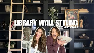 DIY IKEA BILLY BOOKCASE LIBRARY WALL Styling my BuiltIn Bookshelves with forthehome [upl. by Asa]