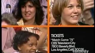 Match Game 78 Episode 1186 Fannies Back Already R BLANK Audience Match TicketPrize Plug [upl. by Borchert462]