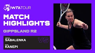 A Sabalenka vs K Kanepi  2021 Gippsland Trophy Round 2  WTA Highlights [upl. by Letsyrc]