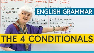 Learn English Grammar The 4 Conditionals [upl. by Arlo]