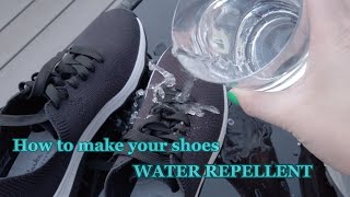 How to make your shoes water repellent with Grangers Footwear Repel Spray [upl. by Drawyah]