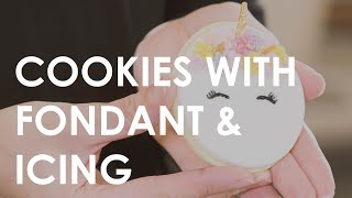 How to Decorate Cookies using Fondant and Royal Icing  Cake Decorating for Beginners [upl. by Enoid394]