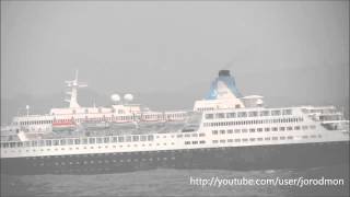 Cruse Ship SAGA SAPPHIRE leaving A Coruña January 18 2014 [upl. by Naesar]