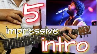 5 Impressive Guitar Intro of Arijit Singh  Super Easy Guitar Lesson [upl. by Eilsek]