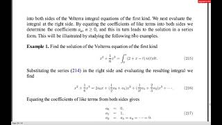 Lecture 16 Volterra Integral Equation of First Kind [upl. by Shimkus310]