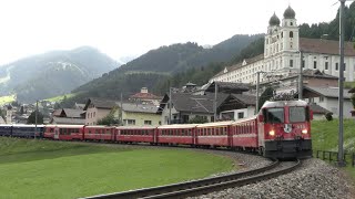 Rhätische Bahn auf der Surselva Linie Disentis  Ilanz  Reichenau  Chur  Landquart  2021 [upl. by Finer]