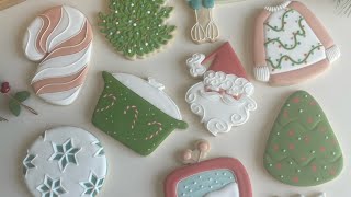 Christmas cookie decorating Vintage inspired designs  Christmas cookies [upl. by Tyika983]