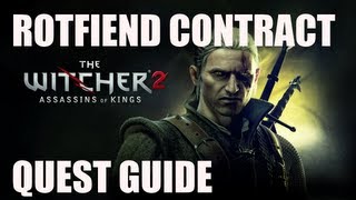 The Witcher 2 Rotfiend Contract quest guide with body locations [upl. by Noyk]