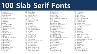 100 Slab Serif Fonts free download Henry [upl. by Beasley823]