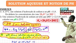 Solution AqueuseNotion de pHexo1corrigé [upl. by Demitria929]