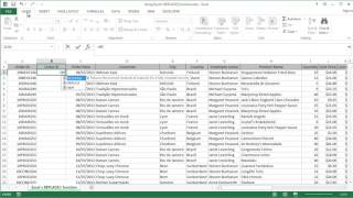 Microsoft Excel 2016  Using the REPLACE Function [upl. by Idelle]