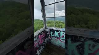 Old Fire tower exploring firetower abandoned adrenalinerush thrill fearless [upl. by Felicidad]