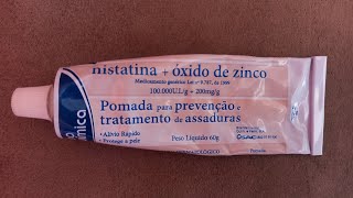 POMADA NISTATINA  ÓXIDO DE ZINCOCLAREIA O ROSTO MELASMA E TIRA AS ESPINHAS [upl. by Kcirdot]