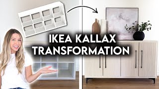 DIY IKEA HACK KALLAX TRANSFORMATION  FLUTED SIDEBOARD [upl. by Austina]