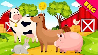 Learn Farm animals for kids  Farm Animals Names amp Sounds [upl. by Aztiray802]