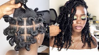 DETAILED PARTING TUTORIAL WHILE DOING BUTTERFLY LOCS [upl. by Llirrem]