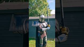 Duelling the Mandalorian starwars starwarscosplay mandalorian mandaloriancosplay dindjarin [upl. by Salbu]