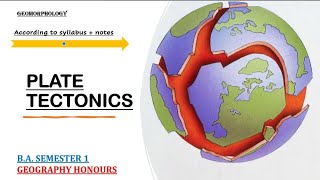 PLATE TECTONIC THEORYGEOMORPHOLOGY SEM 1GEOGRAPHY HONOURSDETAILED EXPLANATION WITH NOTES [upl. by Ynnad]