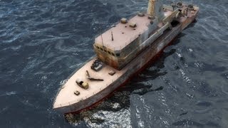 US Coast Guard sink Japanese ghost ship [upl. by Itsud]