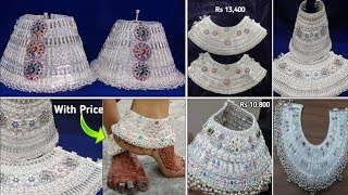 Latest Heavy Silver Anklet designs 2023 with price  Silver Bridal Anklet Design  Chandi Ki Payal [upl. by Hsatan]