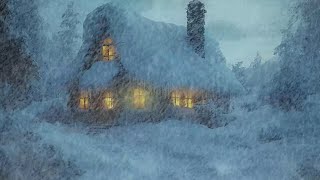 Blustery Wind Sounds for Sleep  Mighty Blowing Snow  Icy Winter Storm amp Chilly Snowstorm Ambience [upl. by Anesusa]